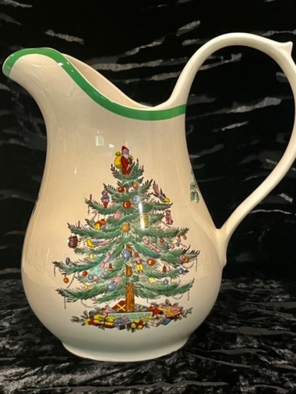 Vintage Spode England Christmas Tree 48oz Pitcher Large Jug S3324 J 1985 EUC